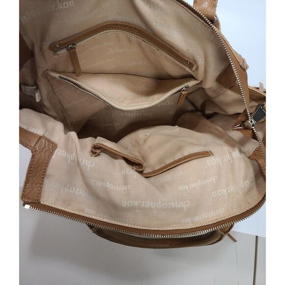 Christopher Kon Vintage Tan Hobo Satchel Bag Handbag Purse for Women Crossbody - Picture 6 of 8